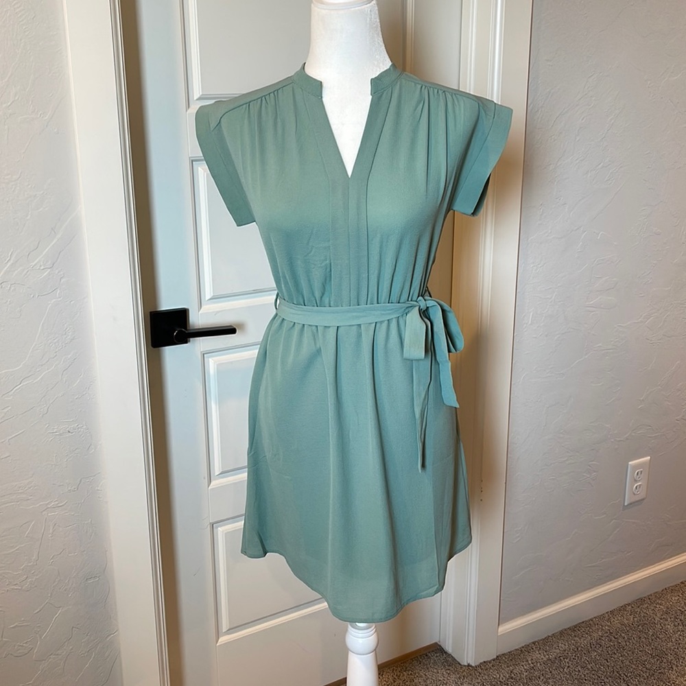 Pretty green dress! Dress it up or down!